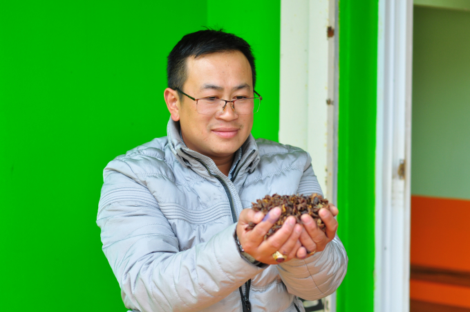 anh-1-tra-cascara-1103_20211108_1.jpg Những năm gần đây, anh Nguyễn Song Vũ tận dụng vỏ cà phê làm trà cascara có giá trị kinh tế cao. Ảnh: M.H.