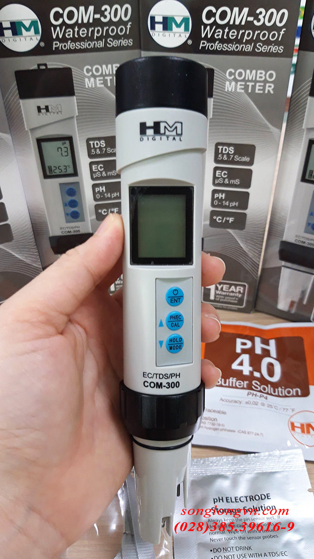 Bút đo pH/TDS/EC com 300 HM Digital USA chính hãng