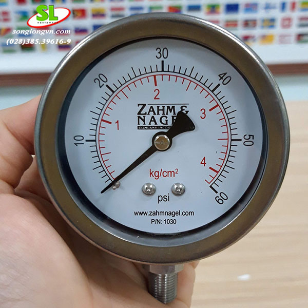 Đồng hồ đo áp suất P/N 1030 Zahm Nagel Mỹ