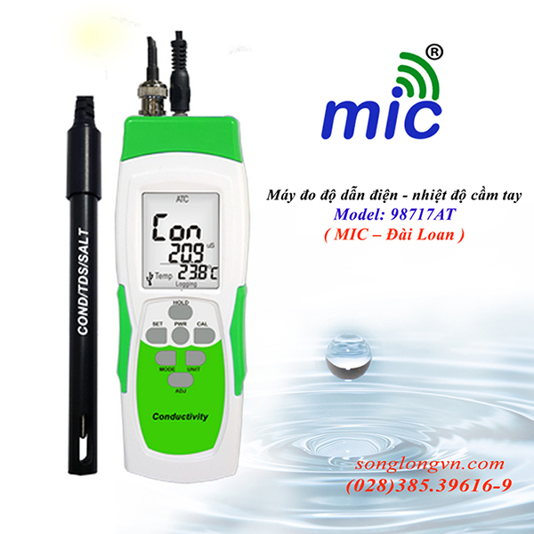 Máy đo độ dẫn (EC)/ nhiệt độ Model 98717AT - MIC