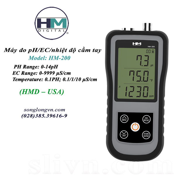 MÁY ĐO PH/EC/TDS/NHIỆT ĐỘ CẦM TAY HMD