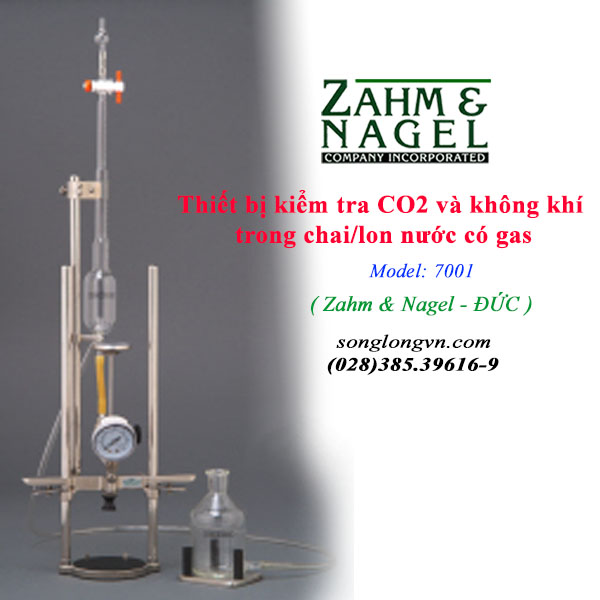 Thiết bị kiểm tra CO2 và không khí trong chai/lon nước có gas 7001 Zahm Nagel