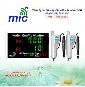 Thiết bị đo PH/độ dẫn với màn hình LED 98275W PC MIC